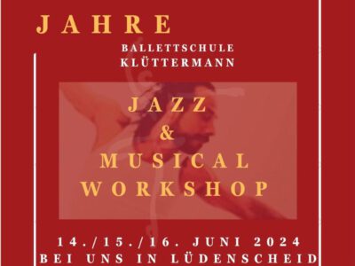 Jazz und Musical Workshop am 14. / 15. und 16.06.2024 mit Jorge Vazquez in unserer Ballettschule.